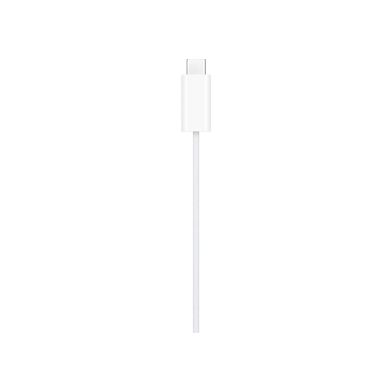 نمای نزدیک کانکتور USB-C کابل شارژ مغناطیسی اپل 1 متری سفید