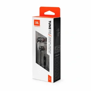 جعبه هندزفری سیمی مشکی JBL Tune 110 با میکروفون