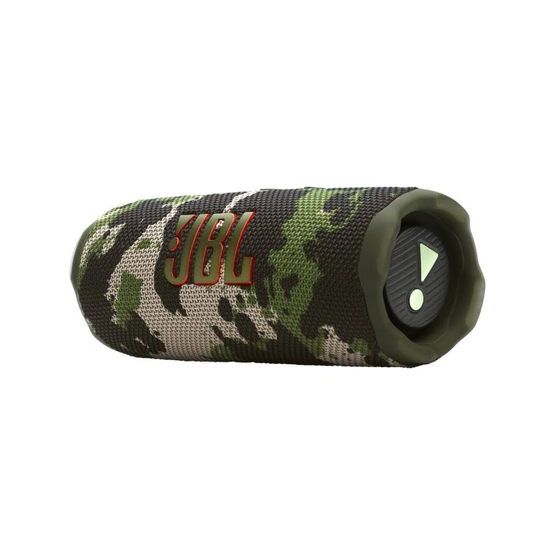 نمای زاویه‌دار اسپیکر بلوتوثی JBL Flip 7 Squad با طرح استتاری