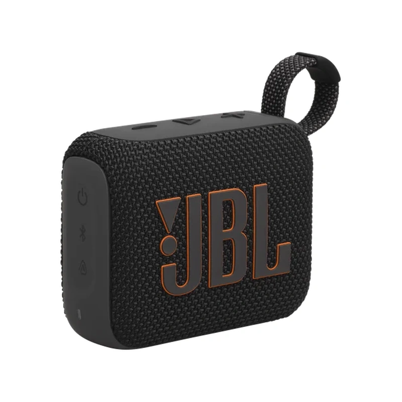 نمای زاویه‌دار اسپیکر بلوتوثی JBL Go 4 مشکی