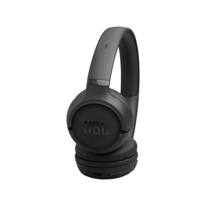 نمای کناری و دکمه‌های هدفون بی‌سیم JBL Tune 530BT مشکی