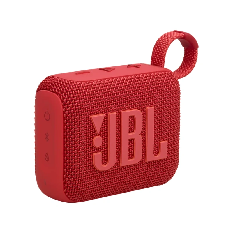 نمای زاویه‌دار اسپیکر بلوتوثی JBL Go 4 قرمز