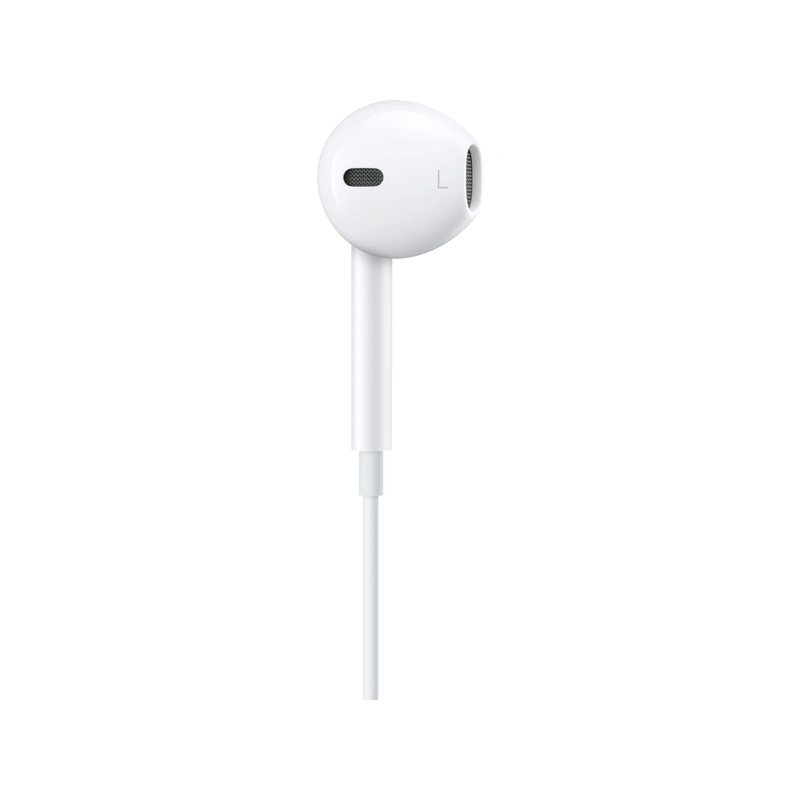 نمای نزدیک گوشی سمت چپ هندزفری اپل EarPods USB-C سفید