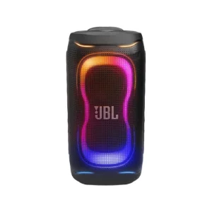 نمای روبرو اسپیکر جی‌بی‌ال PartyBox 330 مشکی با نورپردازی RGB