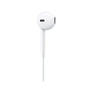 نمای نزدیک گوشی سمت چپ هندزفری اپل EarPods Lightning سفید