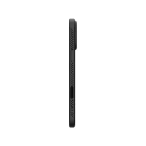نمای کناری قاب اسپیگن Liquid Air مشکی مات مخصوص iPhone 16 Pro Max