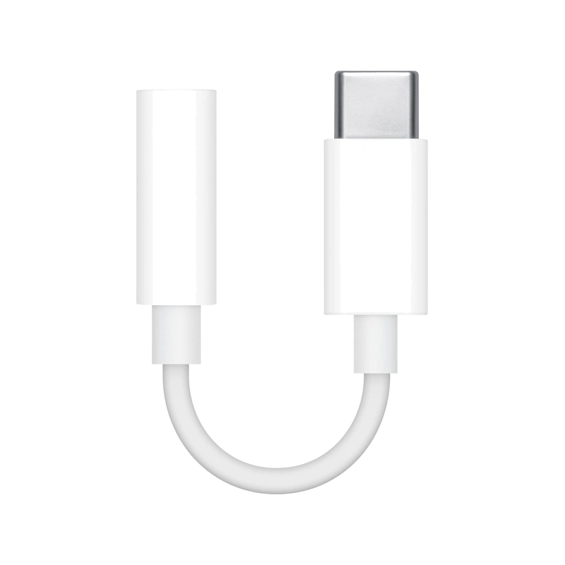 مبدل سفید اپل USB-C به جک 3.5 میلی‌متری هدفون