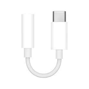 مبدل سفید اپل USB-C به جک 3.5 میلی‌متری هدفون