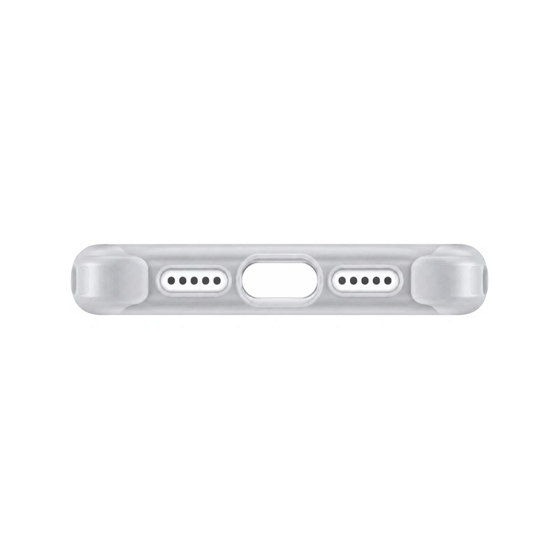 نمای زیر قاب Spigen Ultra Hybrid Classic Classic Silver برای iPhone 16 Pro Max و برش‌های درگاه و اسپیکر