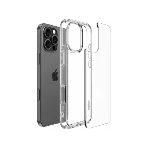 نمای روبه‌رو قاب شفاف Spigen Ultra Hybrid Crystal Clear برای iPhone 16 Pro