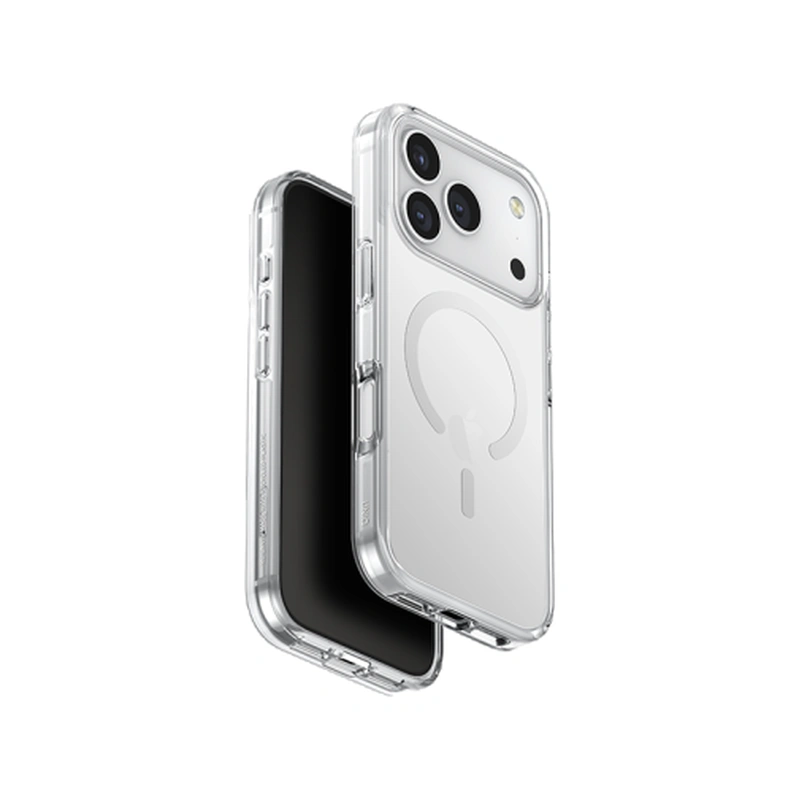 نمای باز قاب شفاف UNIQ Clario Lucent Clear برای iPhone 17 با حلقه مغناطیسی