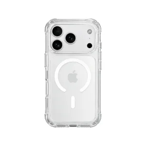 نمای پشت قاب سفید UNIQ Combat برای iPhone 17 با حلقه مغناطیسی MagClick