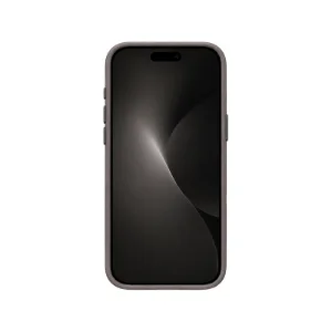 نمای جلوی قاب UNIQ Lyden Canary Yellow/Flint Grey برای iPhone 16 Pro با فریم خاکستری