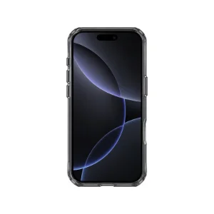 نمای جلوی قاب UNIQ LifePro Xtreme Frost Smoke برای iPhone 16 Pro با فریم دودی شفاف