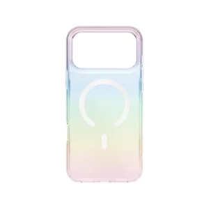 نمای پشت قاب UNIQ Iridescia Holo Quartz برای iPhone 17 Pro Max با گرادیان هولوگرافیک، حلقه MagSafe و فریم برجسته دوربین