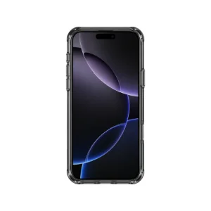 نمای جلوی قاب UNIQ LifePro Xtreme Frost Smoke برای iPhone 16 Pro Max با فریم دودی نیمه‌شفاف