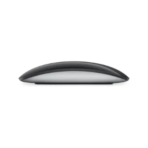 نمای نیم‌رخ ماوس Apple Magic Mouse USB-C مشکی با بدنه آلومینیومی
