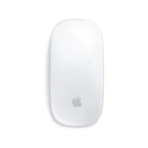 نمای بالای ماوس Apple Magic Mouse USB-C سفید با سطح لمسی سفید و لوگوی اپل