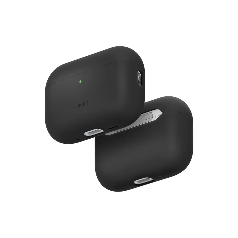 نمای تفکیک‌شده قاب UNIQ Lino Grey برای AirPods Pro 2