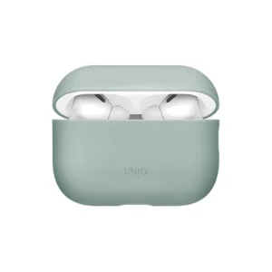 نمای جلوی قاب UNIQ Lino Green برای AirPods Pro 2 با در باز