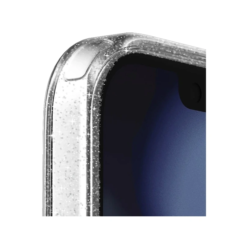 نمای نزدیک جزئیات گوشه قاب UNIQ LifePro Xtreme Crystal Clear برای iPhone 14 Pro Max