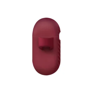 نمای کناری قاب UNIQ Vencer Maroon برای AirPods 3