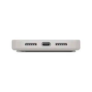 نمای زیر قاب UNIQ Lyden Clay آیفون 17 پرو مکس، محل USB-C و اسپیکرها