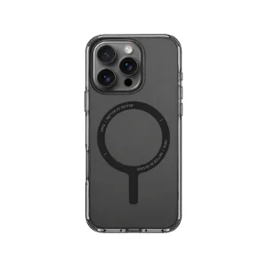 نمای پشت قاب دودی UNIQ Clario Smoke برای iPhone 16 Pro Max با حلقه MagSafe