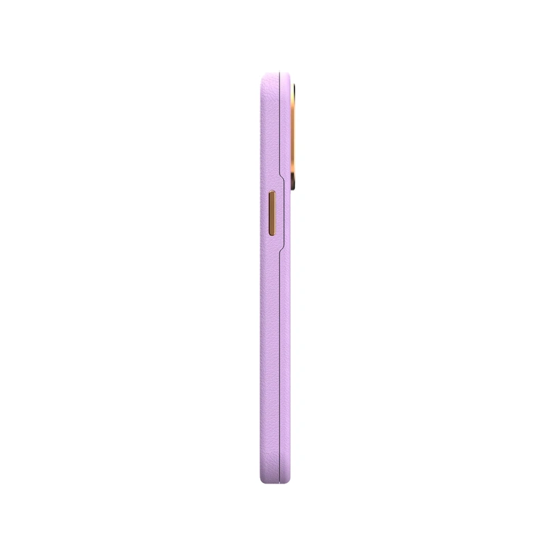 قاب Moshi Napa Slim Hardshell Lavender Purple برای iPhone 14 Pro، نمای کناری و دکمه جانبی