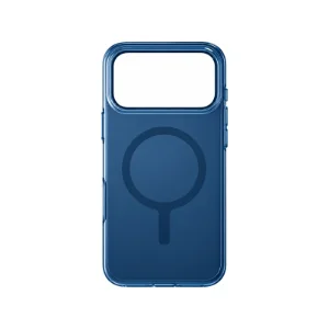 نمای پشت قاب بدون گوشی UNIQ Clario Royal Blue برای iPhone 17 Pro Max با حلقه مغناطیسی