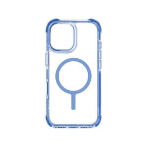 نمای پشت قاب بدون گوشی UNIQ Combat Mist Blue برای iPhone 17 با حلقه مغناطیسی