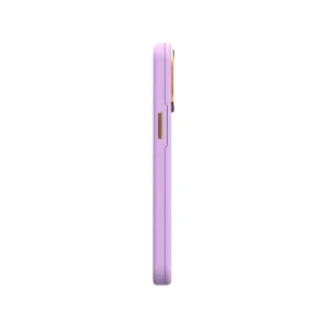 قاب Moshi Napa Slim Hardshell Lavender Purple برای iPhone 14 Pro، نمای کناری و دکمه جانبی