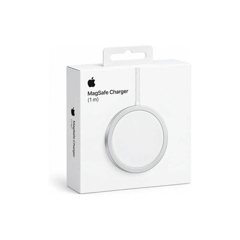 بسته‌بندی شارژر MagSafe اپل یک متری سفید