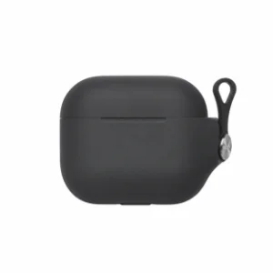 قاب Moshi Pebbo Shadow Black برای AirPods 3، نمای پشت با حلقه جانبی