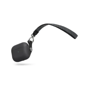 قاب Moshi Pebbo Shadow Black برای AirPods 3 همراه بند مچی متصل به حلقه قاب