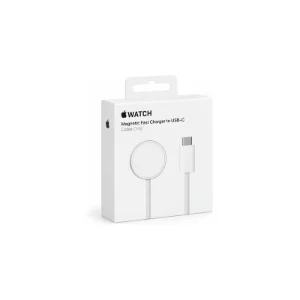 جعبه کابل شارژ سریع مغناطیسی اپل واچ به USB-C یک متری سفید