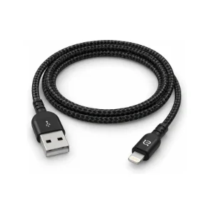 کابل ADAM elements PeAk II USB به Lightning طول 2 متر مشکی با روکش بافته‌شده