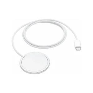 کابل شارژر MagSafe اپل یک متری سفید با کابل بافته‌شده و کانکتور USB-C