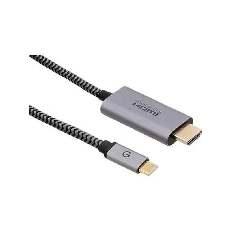 نمای نزدیک کانکتورهای USB-C و HDMI کابل Energea FibraTough 4K