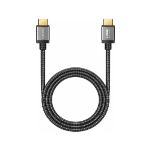 نمای کامل کابل Energea FibraTough 8K HDMI طول 2 متر مشکی با دو کانکتور HDMI