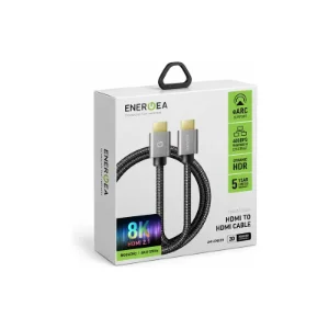 بسته‌بندی کابل Energea FibraTough 8K HDMI طول 2 متر مشکی