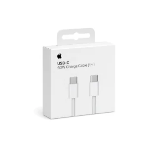 بسته‌بندی کابل Apple 60W USB-C یک متری سفید