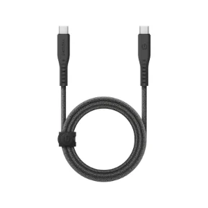 نمای کامل کابل USB-C به USB-C انرژیا Flow طول 1.5 متر مشکی