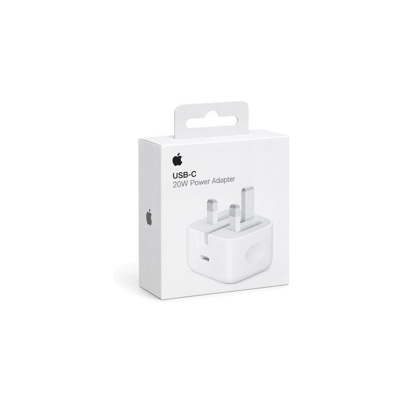 بسته‌بندی آداپتور دیواری اپل 20 وات USB-C سفید نسخه B/A