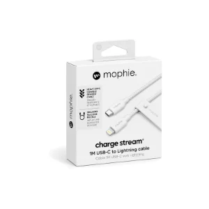 بسته‌بندی کابل Mophie USB-C یک متری سفید
