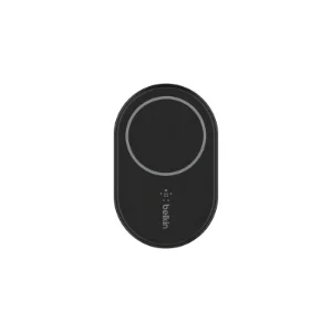 نمای روبه‌رو پد مغناطیسی شارژر خودرو Belkin BoostCharge 10W مشکی