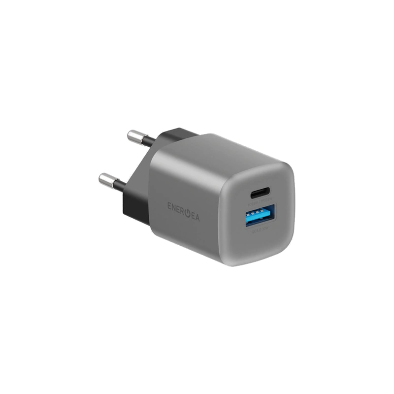 نمای سه‌رخ شارژر دیواری Energea AmpCharge 35W