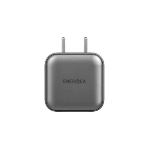 نمای روبه‌رو شارژر دیواری Energea TravelWorld 66W رنگ Gunmetal