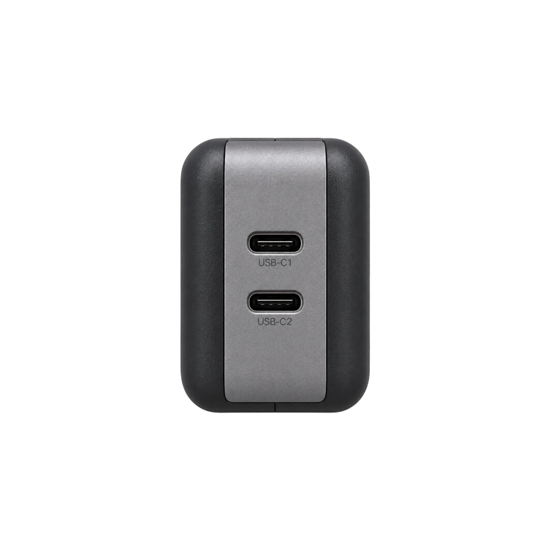 نمای دو پورت USB-C شارژر دیواری Delfy Elektra 45W مشکی