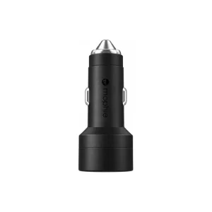 نمای روبه‌رو شارژر فندکی Mophie 60W مشکی